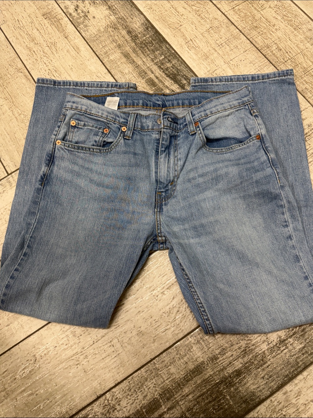 Levi's Men's Light Blue Straight Jeans - Picture 3 of 4